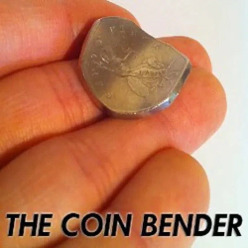 Coin Bender Magic Tricks - Borrowed Signed Coin Bending Device Mentalism Close Up Street Illusion Gimmick Professional Magician