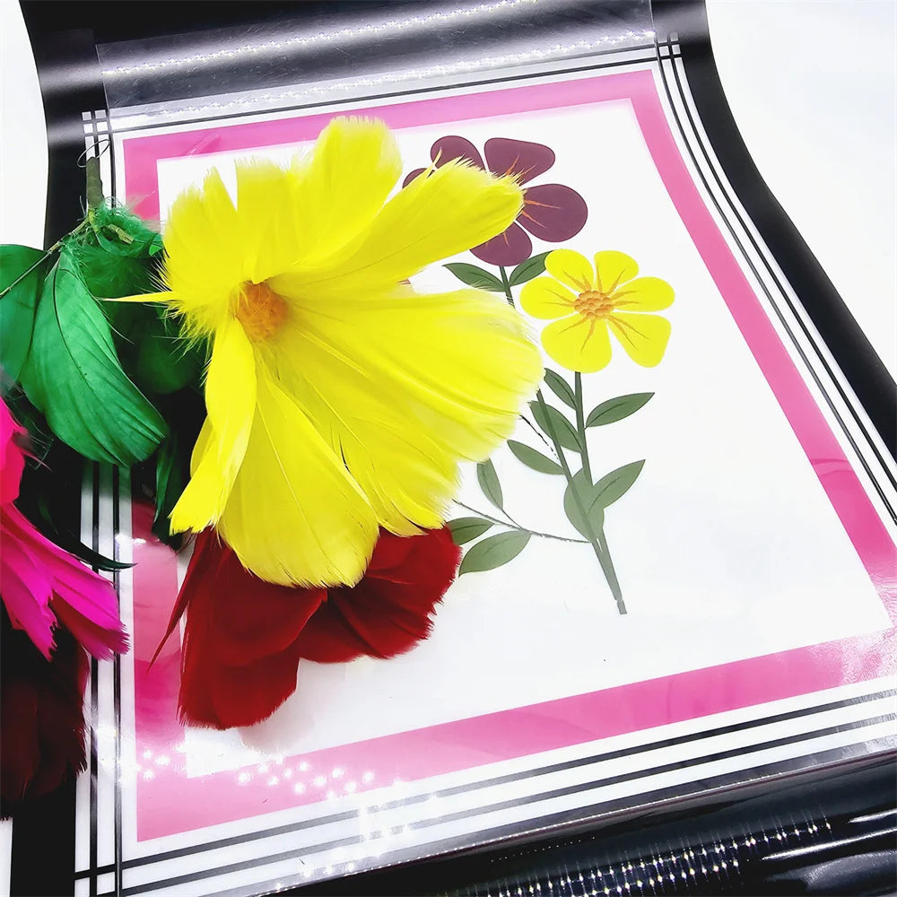 Crystal Flash Feather Flower Magic Tricks Disappearing Magic Stage