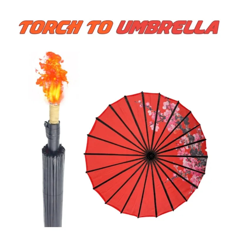Torch To Umbrella Stage Transformation Magic Tricks