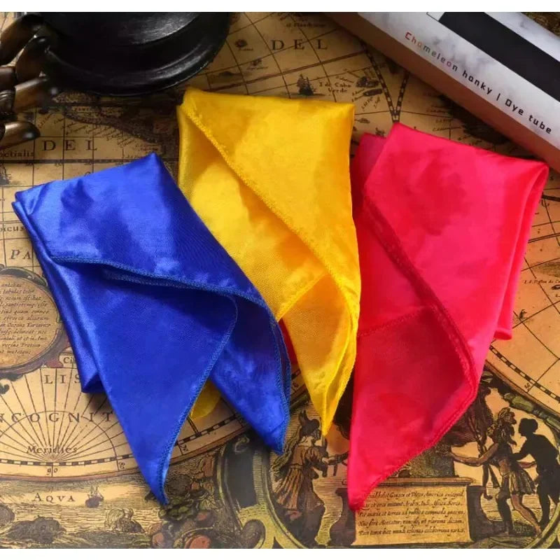 Chameleon Hanky Dye Tube Stage Magic Tricks Silk Scarves Magician