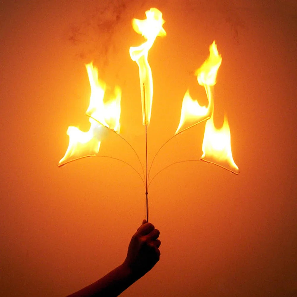 Multi Torch To Cane 5 Fired Torch to Silver Cane Magic Tricks