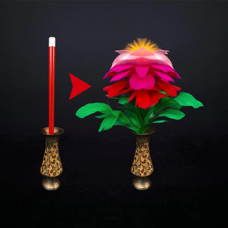 Cane To Flower (With Vase) Magic Stick Change Flower Vase Sunflower
