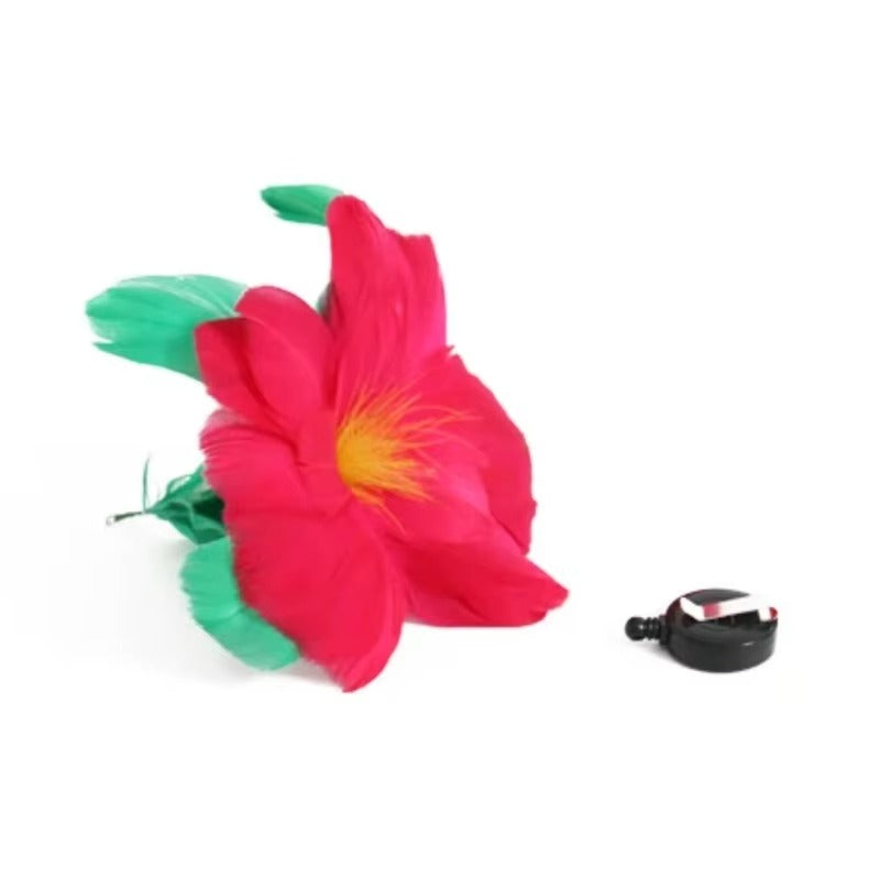 Magic Feather Flower Vanishing Stage Magic Tricks Set Pull Device Appearing Flower From Sleeve