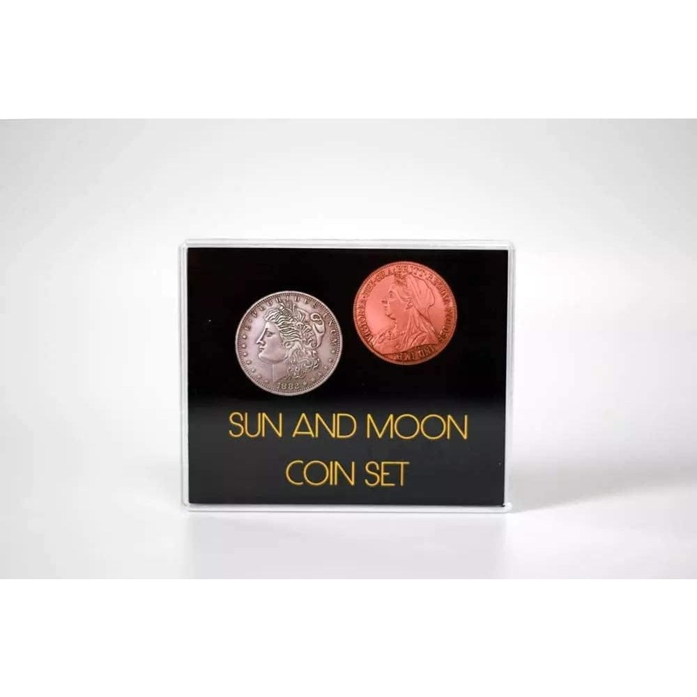 Sun and Moon Coin Set Magic Tricks Coin Transposition Vanish Magic
