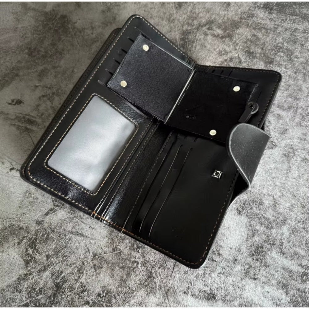 Black Color Electronic Fire Wallet (Long) Close Up Stage Magic Tricks Street