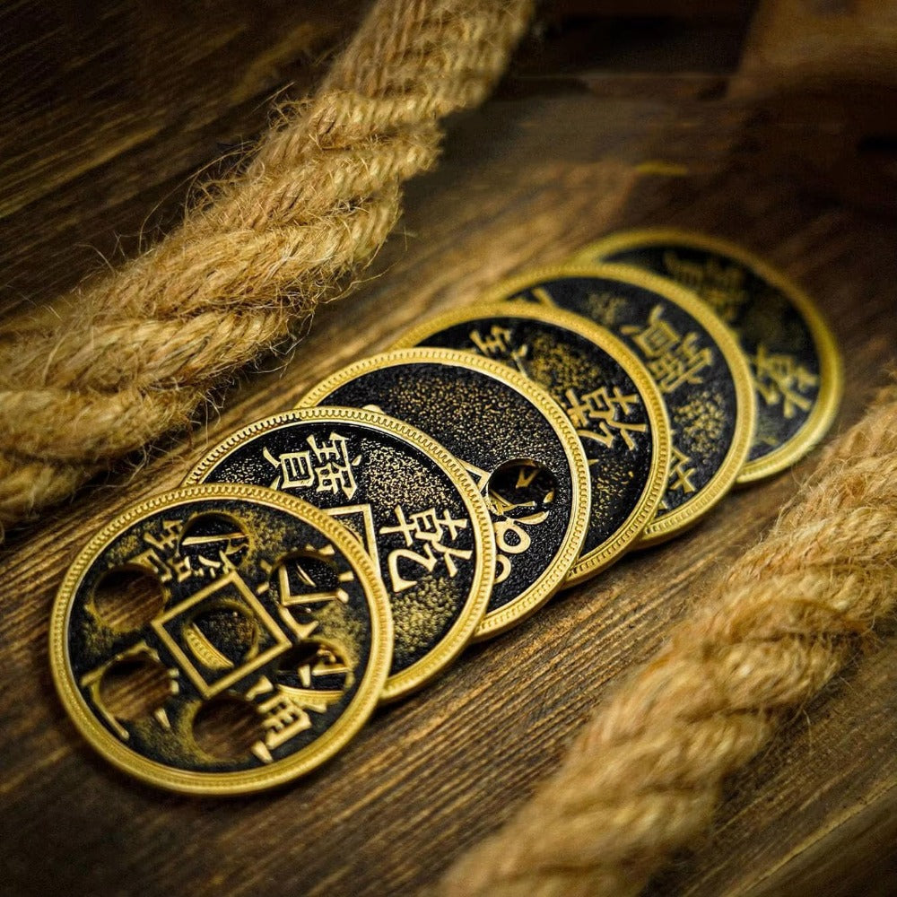 Crazy Chinese Coin Magic Tricks Moving Hole on Ancient Coin Magic Jumping