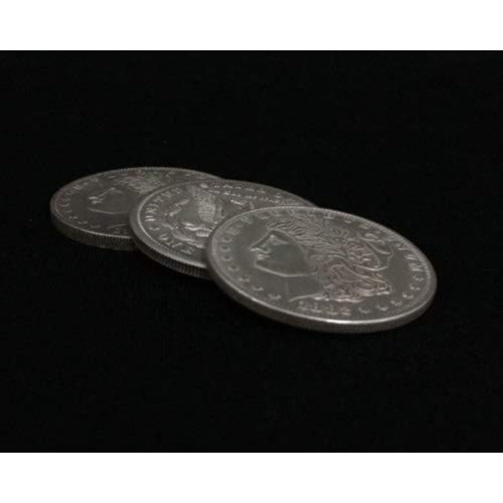 Triad Coins (Morgan Gimmick) Magic Tricks Produce Vanish Change Three Coin Magic