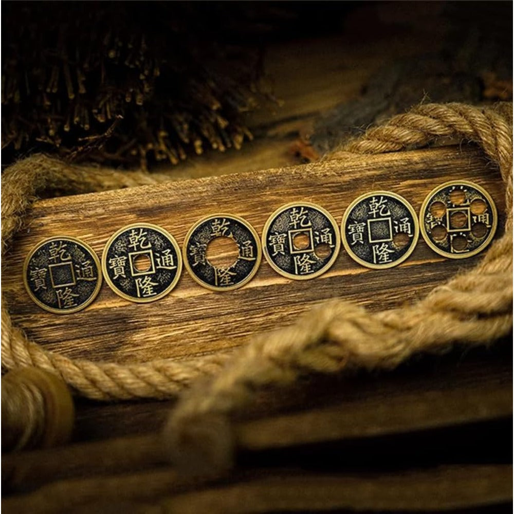 Crazy Chinese Coin Magic Tricks Moving Hole on Ancient Coin Magic Jumping