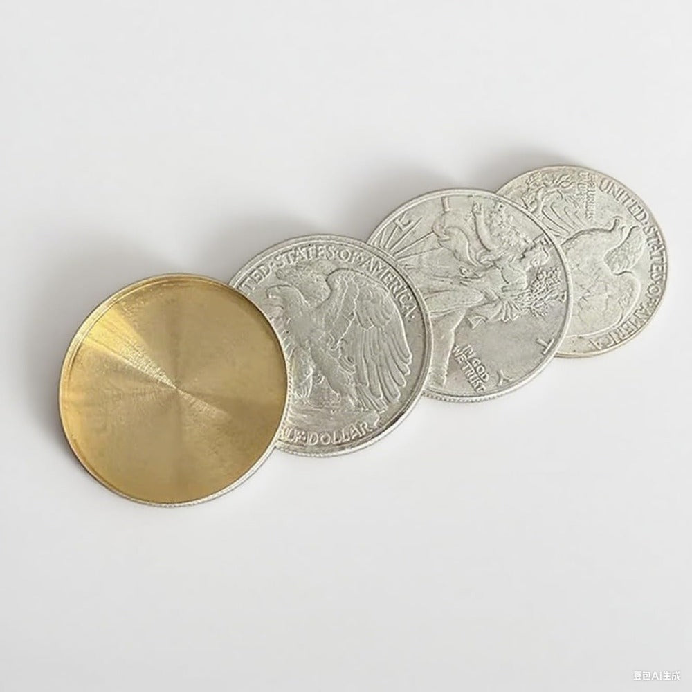 Multipurpose Flipper Coin Set (Walking Liberty Half Dollar) Magic Tricks for Magicians