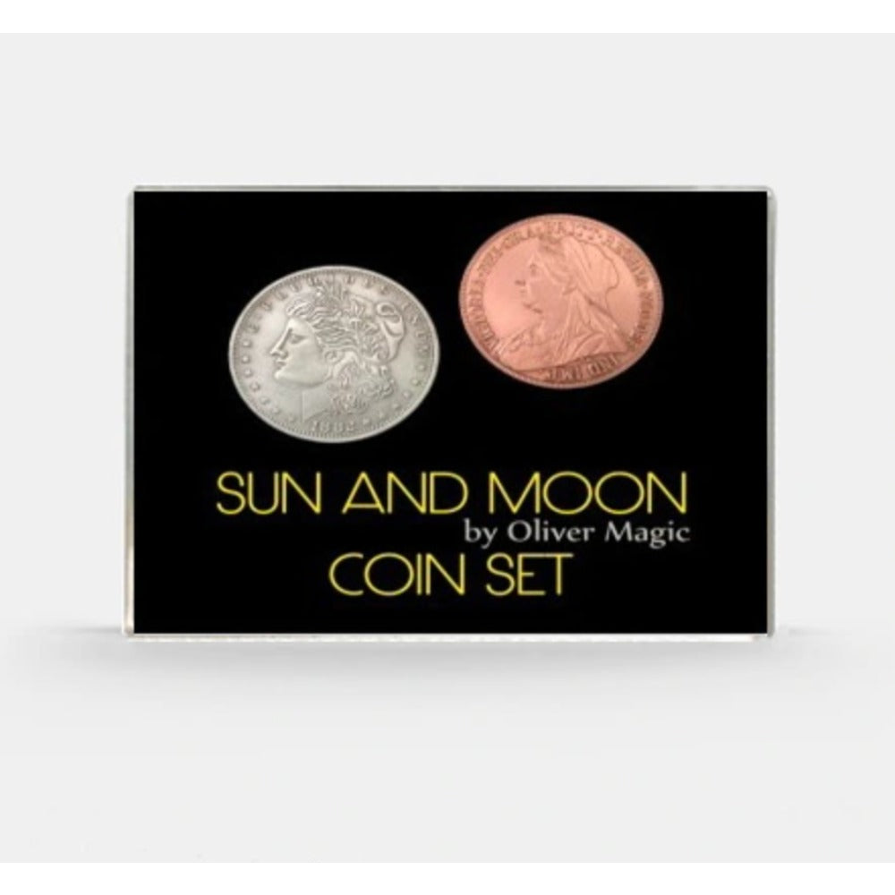 Sun and Moon Coin Set Magic Tricks Coin Transposition Vanish Magic